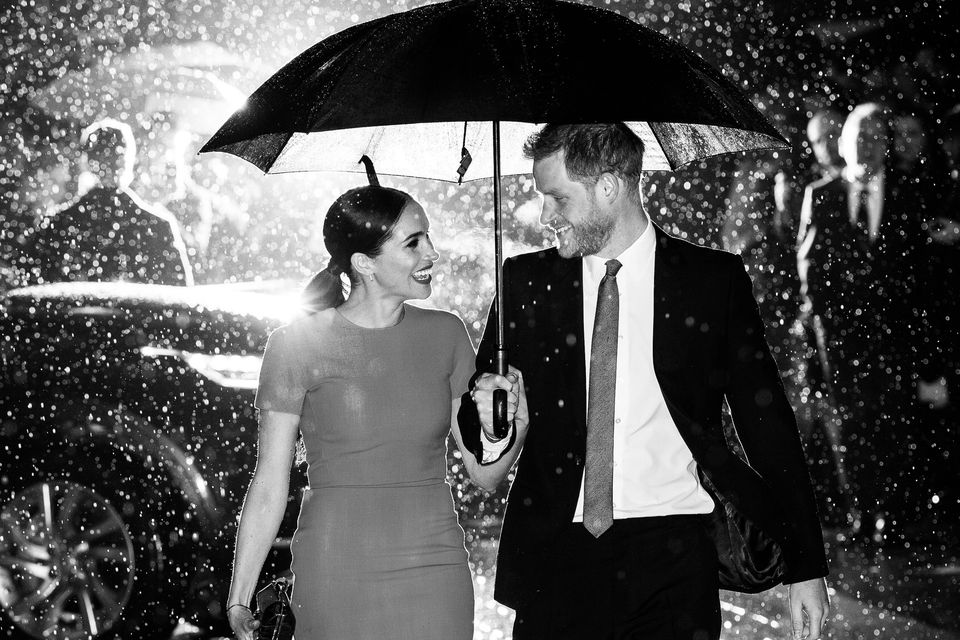 Meghan and Harry attending an event in London in 2020 before their move across the Atlantic. Photo: Samir Hussein